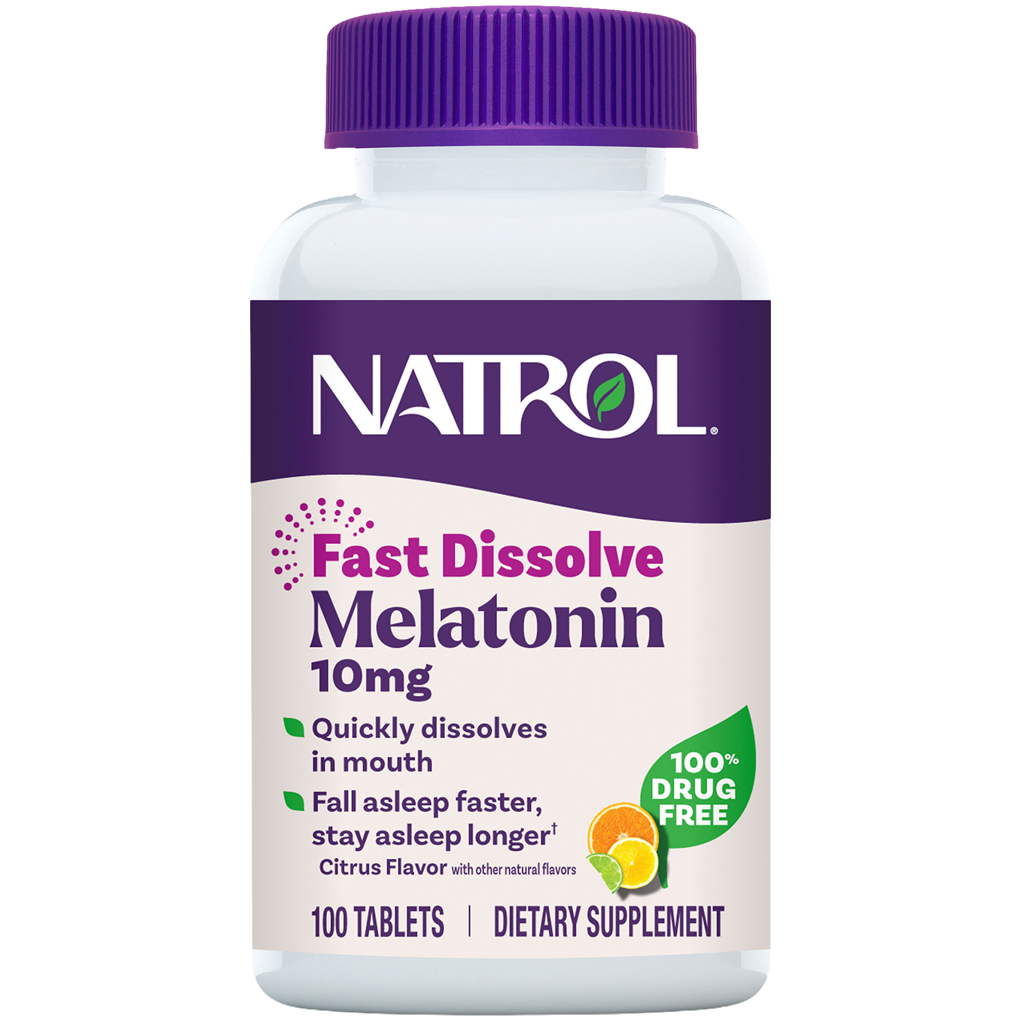 Melatonin Fast Dissolve  Citrus  10 MG 100 Tablets