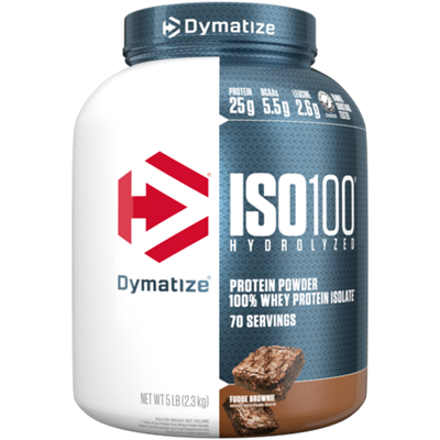 ISO100 Hydrolyzed 100% Whey Protein Isolate - Fudge Brownie (5 Lbs. / 70 Servings)