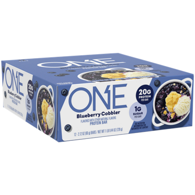 ONE Protein Bar - 20g Protein - Blueberry Cobbler (12 Bars)