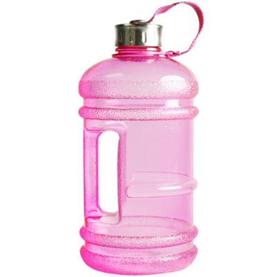 Round Bottle with Handle - Clear Pink (2.2 Liters) by New Wave