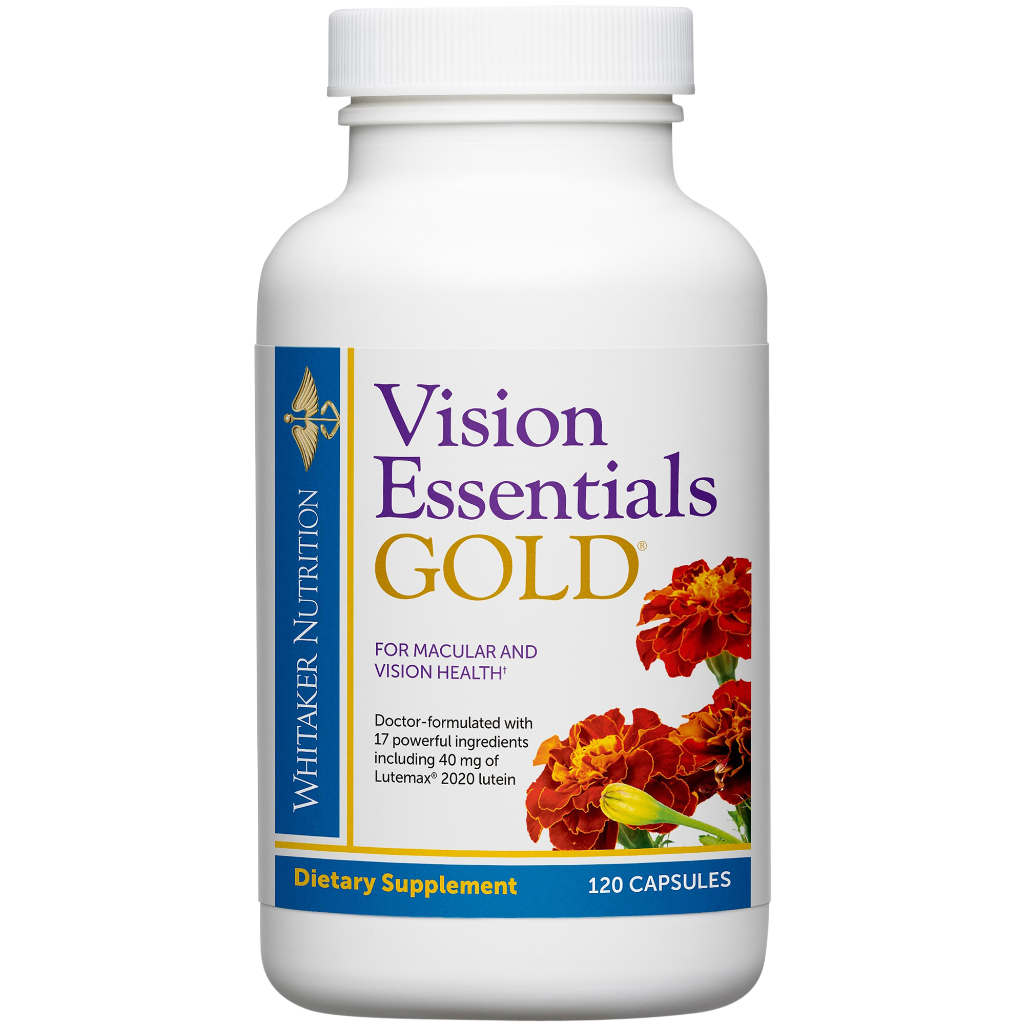 Vision Essentials Gold for Macular  Vision Health with 40mg Lutein 120 Capsules