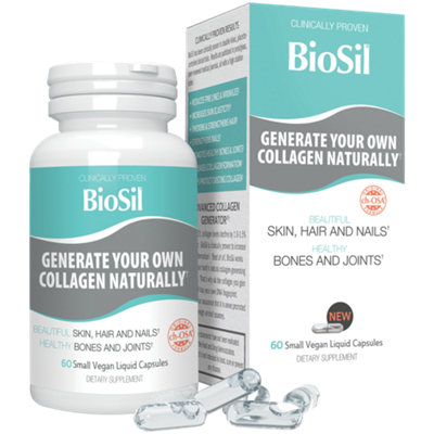 BioSil Advanced Collagen Generator - Supports Hair, Skin & Nails & Joints (60 Vegan Liquid Capsules)