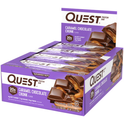 Protein Bar - 20g Protein - Caramel Chocolate Chunk (12 Bars)