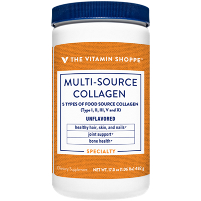 Multi-Source Collagen Powder - 5 Types of Collagen to Support Hair, Skin & Nails - Unflavored (45 Servings)