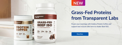 Two Transparent labs Grass fed protein tubs 