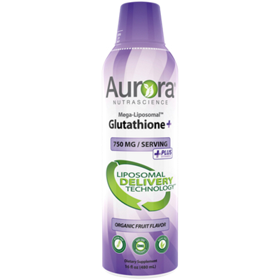 Aurora Mega-Liposomal Glutathione - 750 MG - Organic Fruit (16 Fluid Ounces / 32 Servings)