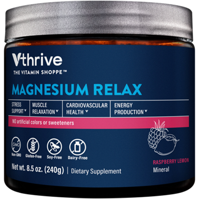 Magnesium Relax Powder - Supports Stress & Muscle Relaxation - Raspberry Lemon (8.5 oz. / 50 Servings)