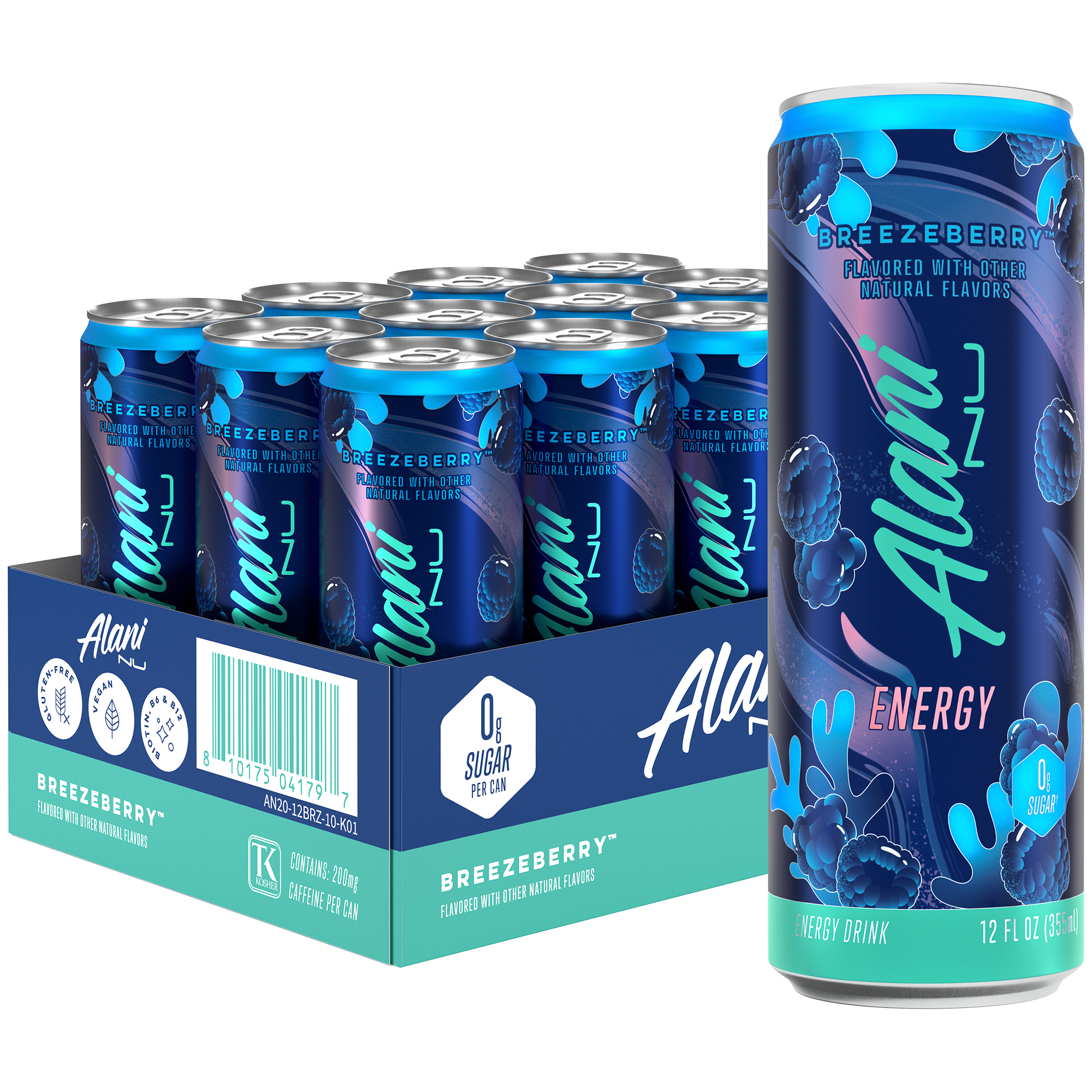 Energy Drink  Breezeberry 12 Drinks 12 Fl Oz Each