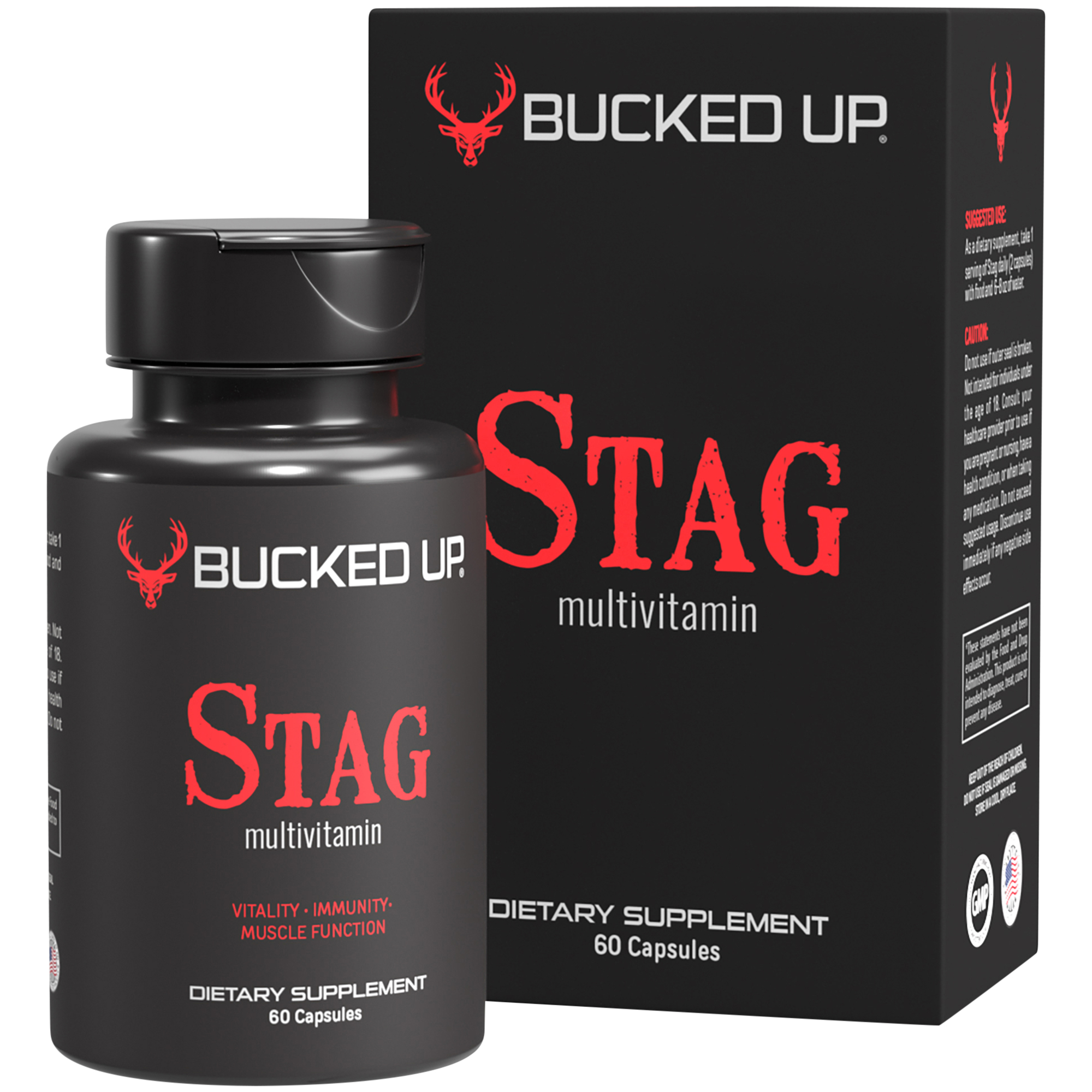 Stag Multivitamin for Men  Vitality Immunity  Muscle Function 60 Capsules