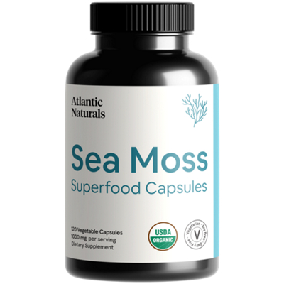 Sea Moss Superfood Capsules - 1,000 MG Organic Irish Sea Moss - Supports Healthy Immune System (120 Capsules)