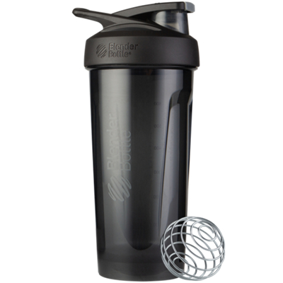 Strada Tritan Shaker Bottle with Wire Whisk BlenderBall  - Black (28 fl oz.)