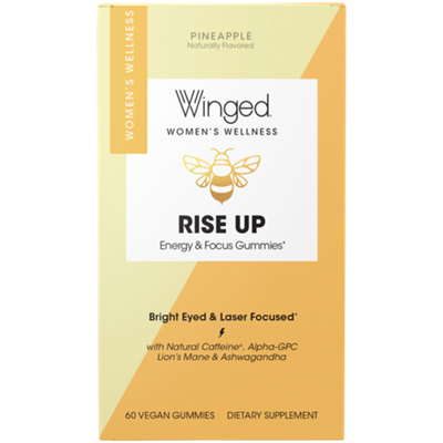 Rise Up Energy & Focus Gummies with Alpha GPC Lion's Mane & Ashwagandha - Pineapple (60 Gummies)