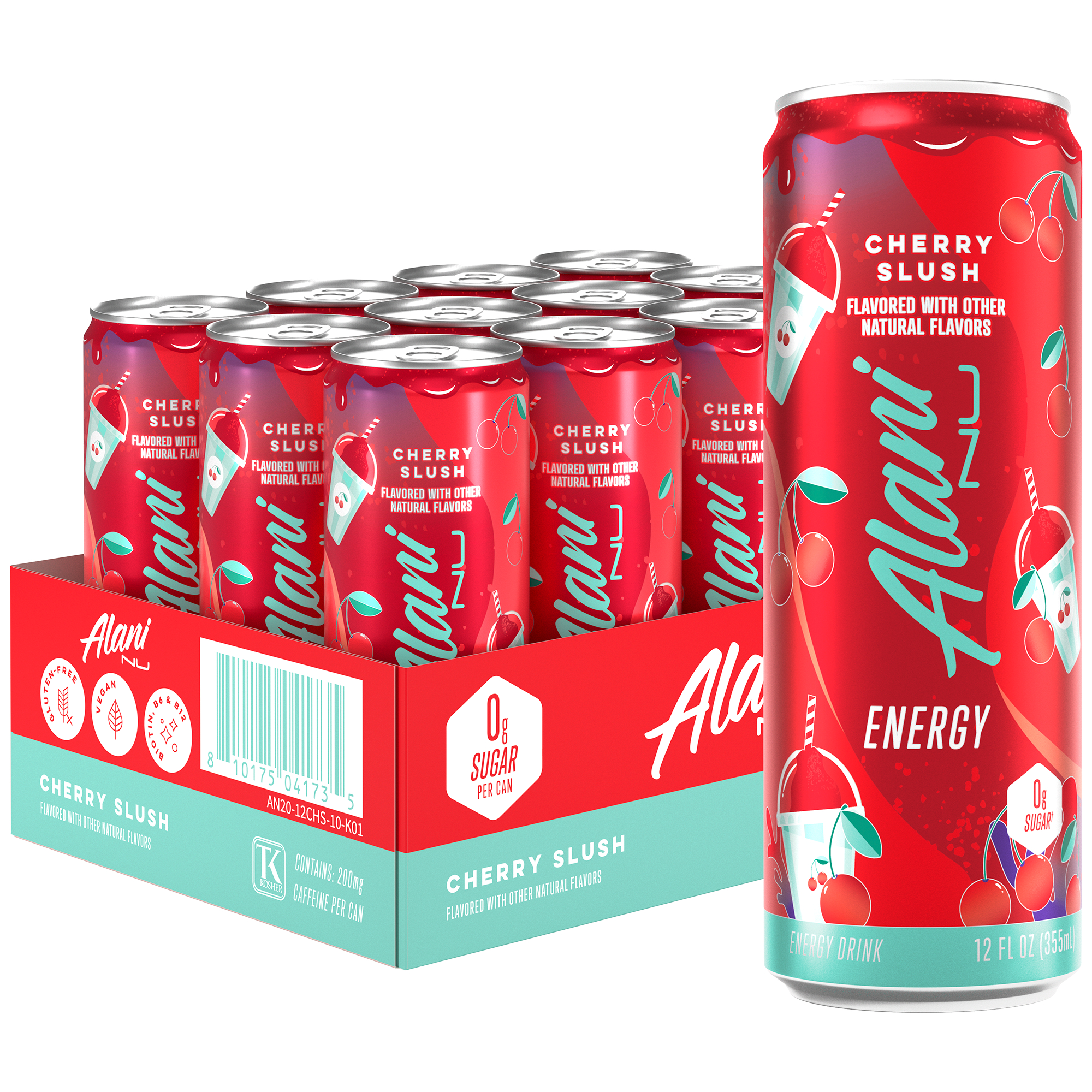 Energy Drink  Cherry Slush 12 Drinks 12 Fl Oz Each