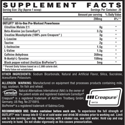 Outlift Gummy Bear 17 6 Ounces Powder By Nutrex Research At The Vitamin Shoppe