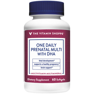 One Daily Prenatal Multivitamin with DHA - Supports a Healthy Pregnancy & Fetal Development (60 Softgels)