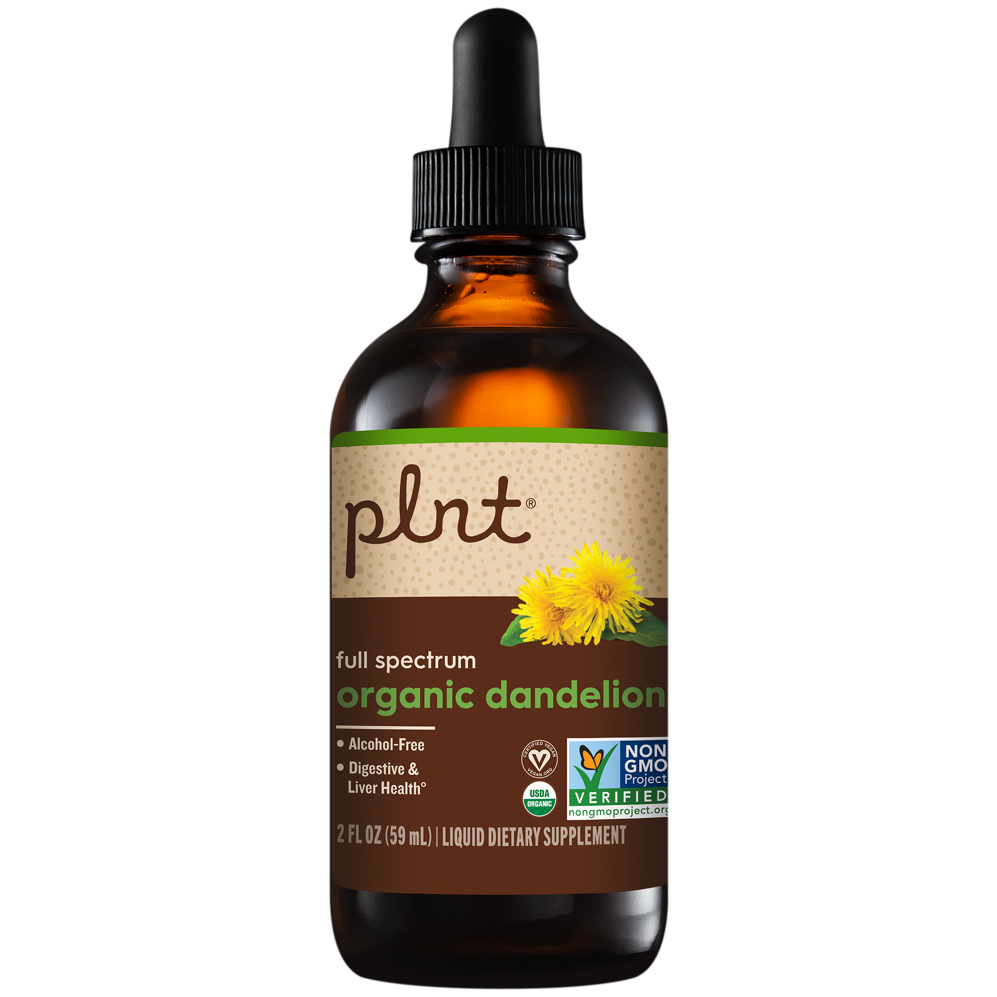 Organic Dandelion  Digestive  Liver Support  AlcoholFree 2 fl oz