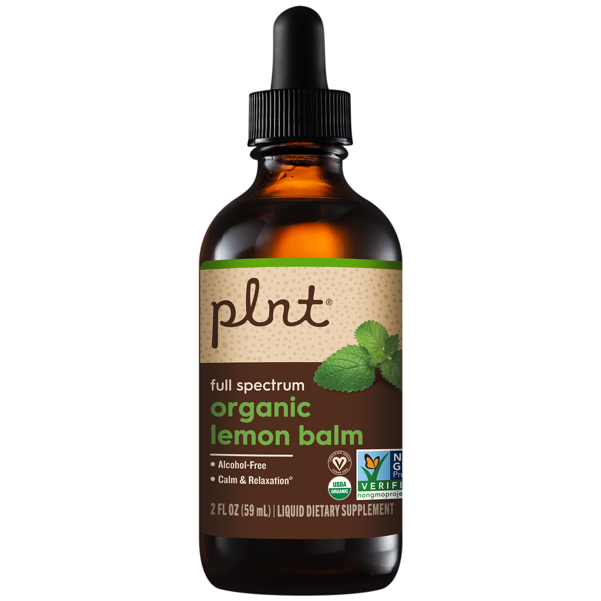 Organic Liquid Lemon Balm  Supports Relaxation  Calm  AlcoholFree 2 fl oz