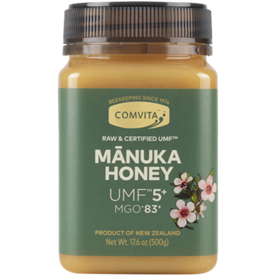 UMF 5+ Manuka Honey - Raw, Wild & Unpasteurized - MGO 83+ (17.6