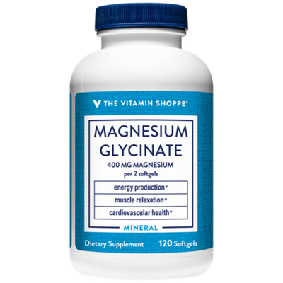 Magnesium Glycinate – Supports Energy Production & Cardiovascular Health – 400 MG (120 Softgels)