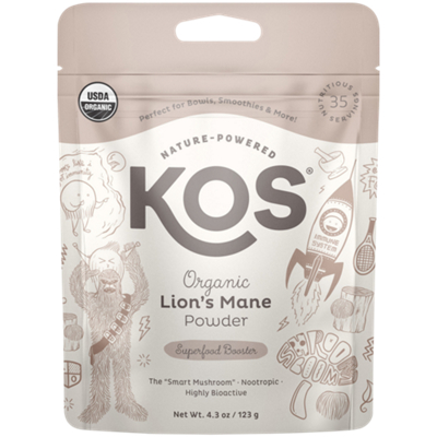 Organic Lion's Mane Powder - Superfood Booster with Nootropics (4.3 Oz. / 35 Servings)