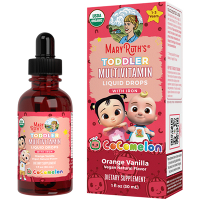 CoComelon Toddler Multivitamin Liquid Drops with Iron - Orange Vanilla (1 Fl. Oz.)
