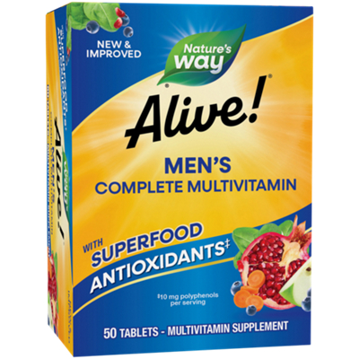 Alive! Men's Energy Complete Multivitamin with High B-Vitamins (50 Tablets)