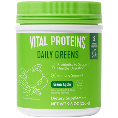 Daily Greens Powder - Probiotics to Support Healthy Digestion - Green Apple (9.3 Oz. / 20 Servings)