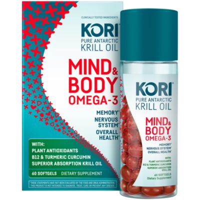 Mind Body Omega 3 Krill Oil Supports Brain Health 60 Softgels