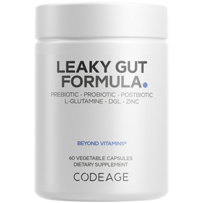 glutathione for leaky gut Leaky Gut with L-Glutamine, Zinc, DGL, Probiotic & Prebiotic Vegan  Supplement (90 Capsules) by Codeage at the Vitamin Shoppe