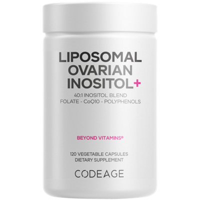 Liposomal Ovarian Inositol + Folate & CoQ10 Phytosome - Supports Hormonal Balance (120 Capsules)