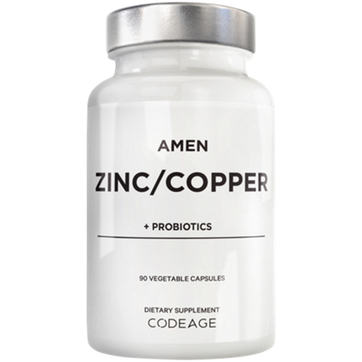 Zinc and Copper + Probiotics 2 Billion CFUs - Vegan (90 Capsules)