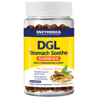 DGL Deglycyrrhizinated Licorice - Stomach Soothe Gummies - Chocolate (74 Gummies)