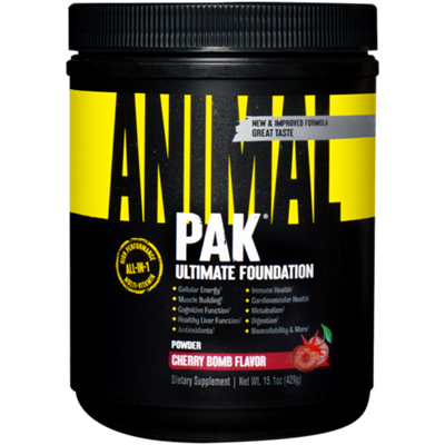 Animal Pak Powder - The Ultimate Training Foundation - Cherry Bomb (14.5 Oz. / 30 Servings)