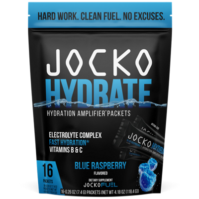 Jocko Hydrate Drink Mix – Blue Raspberry (16 Packets) 