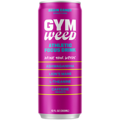 GYM WEED Athletic Focus Drink – Brain Candy (12 Drinks, 12 Fl Oz. Each)