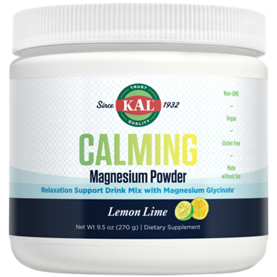 Calming Magnesium Powder - Relaxation Support Drink Mix - 325 MG - Lemon Lime (40 Servings)
