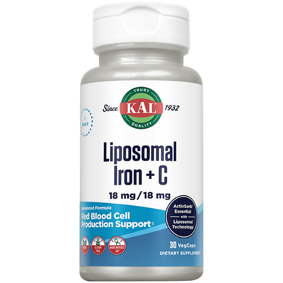 Liposomal Iron + C - Red Blood Cell Production Support - 18 MG (30 Capsules) 