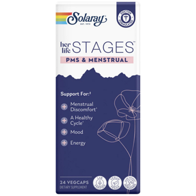 Her Life STAGES: PMS & Menstrual - Supports a Healthy Cycle & Menstrual Discomfort (24 Capsules)