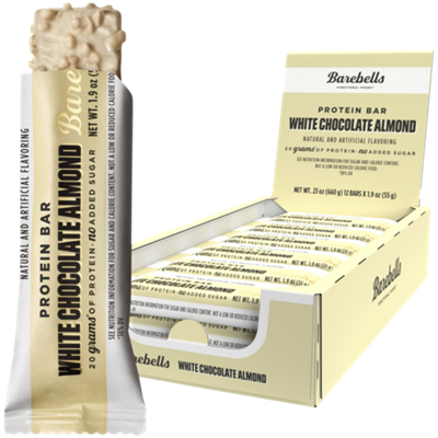 Protein Bar - 20g Protein - White Chocolate Almond (12 Bars)