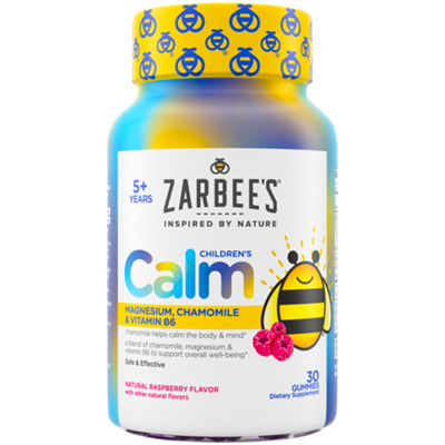 Children's Calm Gummies with Magnesium, Chamomile & Vitamin B6  - Raspberry (30 Gummies)