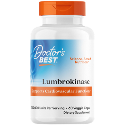 Lumbrokinase - Enzymatic Support for Healthy Cardiovascular Function - 20 MG (60 Capsules)