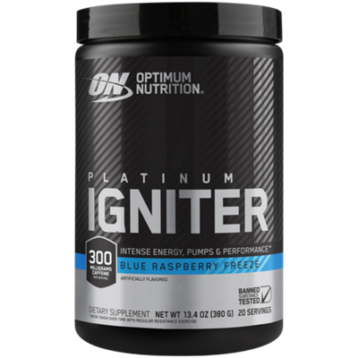 Platinum Igniter - Intense Energy, Pumps & Performance - Blue Raspberry Freeze (13.4 Oz. / 20 Servings)
