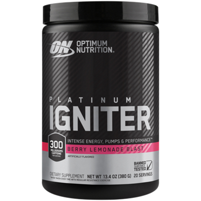 Platinum Igniter - Intense Energy, Pumps & Performance - Berry Lemonade Blast (13.4 Oz. / 20 Servings)