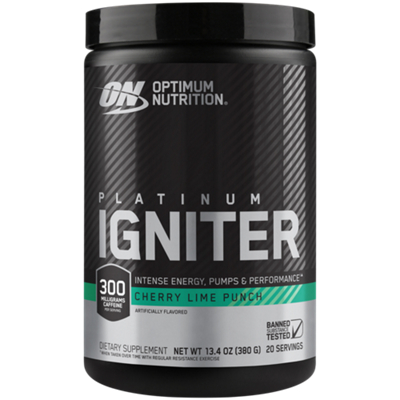 Platinum Igniter - Intense Energy, Pumps & Performance - Cherry Lime Punch (13.4 Oz. / 20 Servings)