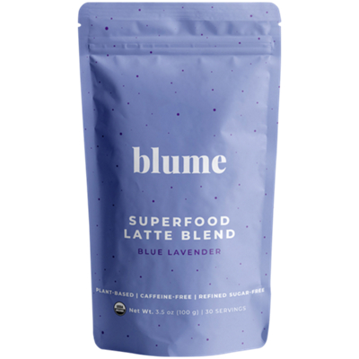 Organic Superfood Latte Powder Blend - Plant-Based - Blue Lavender (30 Servings)
