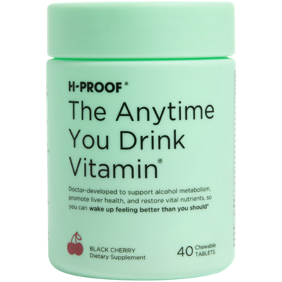 The Anytime You Drink Vitamin - Supports Alcohol Metabolism - Black Cherry (40 Tablets)