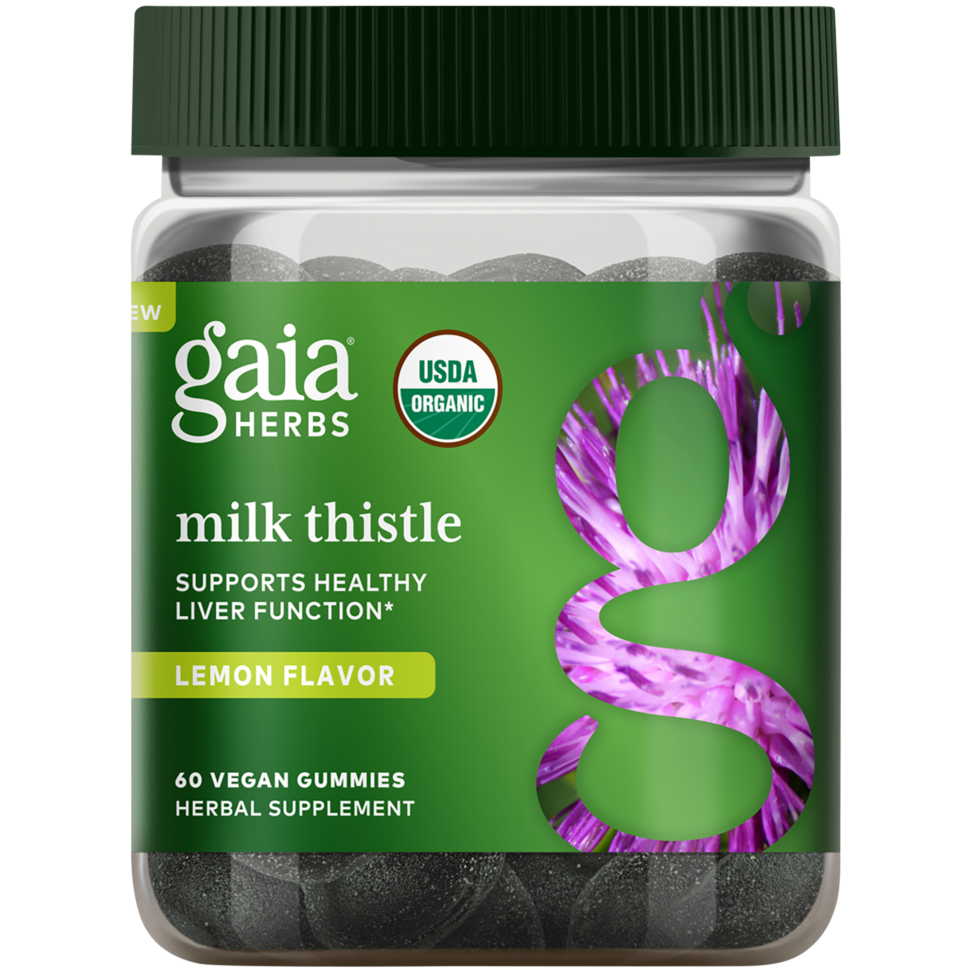 Milk Thistle Gummies  Supports Healthy Liver Function  Lemon 60 Gummies