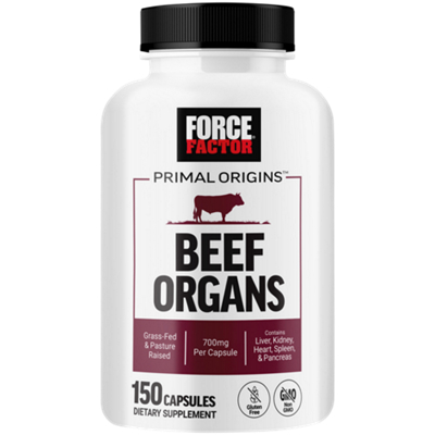 Primal Origins Beef Organs - Contains Liver, Kidney, Heart, Spleen & Pancreas (150 Capsules)