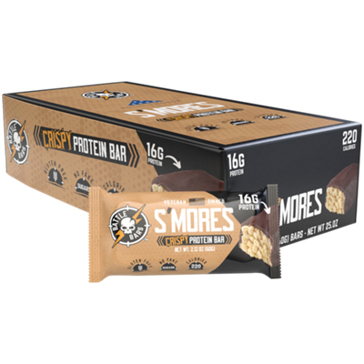 Crispy Protein Bar - 17g Protein - S'mores (12 Bars)