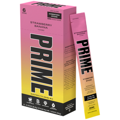 Prime Hydration Drink Mix - Strawberry Banana (6 On The Go Sticks)